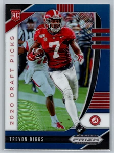 Trevon Diggs 2020 Panini Prizm Draft Picks Blue Prizm Rookie #163 Alabama - Picture 1 of 2