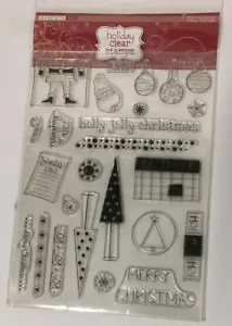 Timbri trasparenti Hampton Art 25 pezzi Natale scrapbooking fotopolimero artigianato natalizio - Foto 1 di 2