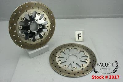 2000 Harley Road Glide CVO Front Brake Disc Rotor Left Right Set CHROME TEARDROP - Image 1 of 4