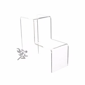 OnFireGuy durchsichtig 2-stufiges Treppenerhöhung Display Regal für Figuren & Dekorationen, 3" breit - Bild 1 von 3