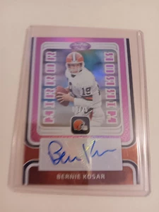 RARE 06/75 SIGNED AUTOGRAPHED 2024 PANINI BERNIE KOSAR CLEVELAND BROWNS CARD - Picture 1 of 2