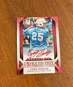 Cody Stubbs 2013 Elite Extra Edition Prosect Red Ink Auto #196 Royals /25 - Picture 1 of 2