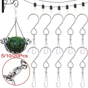 10/20X drehbare Haken Clips zum Aufhängen Windspinner Windspiele Kristall Twister - Bild 1 von 14