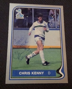 Autographed Chris Kenny 1987-88 Pacific MISL Soccer Card #50 St. Louis Steamers - Picture 1 of 1