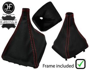 RED STITCH LEATHER MANUAL GEAR GAITER+PLASTIC FRAME FOR MERCEDES CITAN 12-19 - Picture 1 of 2