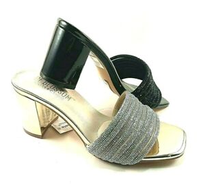  Blossom Verona-30 Slip On Mid Block Heel Dress Mule Sandal Choose Sz/Color