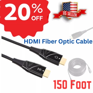 150ft HDMI Fiber Optic Cable - 4K@60Hz, 18Gbps High-Speed for Ultimate Viewing - Picture 1 of 5