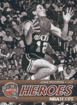 2011-12 Panini NBA Hoops Heroes #19 John Stockton Utah Jazz NM Insert - Image 1 of 2