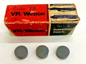 (10 STÜCK) VR WESSON RNG 43 GRADE: 660 HARTMETALLEINSÄTZE - Bild 1 von 1
