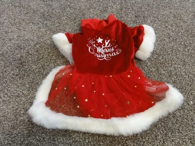 NUEVO VESTIDO NAVIDEÑO YIKEYO PERRO ROJO Y BLANCO TALLA X-PEQUEÑO Foto 1 de 4