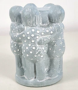 RARE!  - 2013 Signed Isabel Bloom Circle Hug Breast Cancer Blue Figurine - Picture 1 of 5