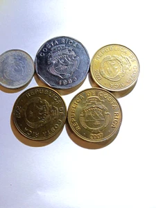 Lot of five coins, Costa Rico 0002 - Picture 1 of 2
