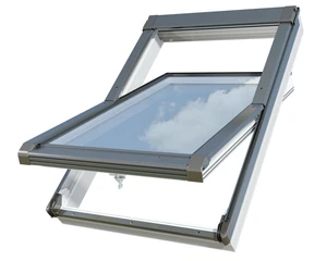 Centre Pivot PVC Roof Windows 55cm x 78cm Flashing Rooflight Skylight Sunlux - Picture 1 of 12