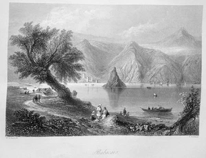 Golubac Fortress Serbia BABA CAIA ROCK Danube River ~ 1842 Art Print Engraving - Picture 1 of 1