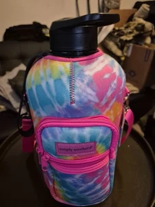 NWT Simply Southern 1 Gallon Water Bottle Jug Multicolor Tie-dyed Print - Picture 1 of 5