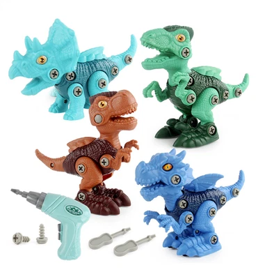 4-Pack Take Apart Dinosaur Toys STEM Construction Set Electric Drill Kids 3–8 - Image 1 of 4