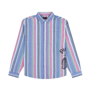 Pleasures - Chapel Langarm Knopfleiste blau - Bild 1 von 5