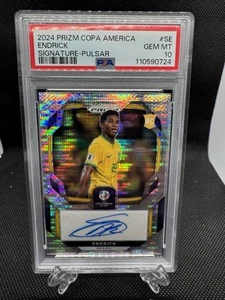 Endrick PSA 10 AUTO 10 RC 2024 Prizm Copa America Signatures PULSAR PRIZM Brasilien - Bild 1 von 2