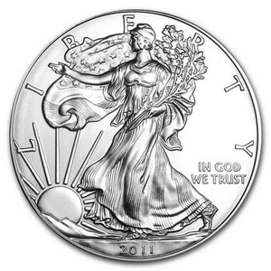 2011 $1 American Silver Eagle 1 oz BU Intact Uncirculated - Picture 1 of 2