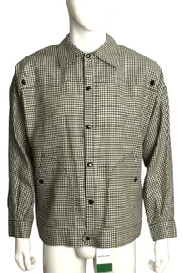 Pierre Cardin Haute Couture - 1978 Wool Gingham Jacket, Size-Large - Bild 1 von 8
