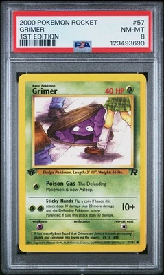 2000 Pokemon 1st Edition Team Rocket # 57 Grimer PSA 8 Card NM-M Trusted Seller! - Image 1 of 2
