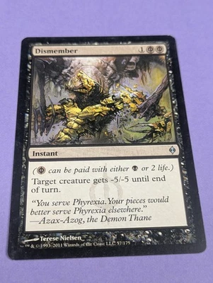MTG Magic: New Phyrexia: Dismember #57/175 Uncommon - LP - Image 1 of 2