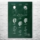 Fencing Mask Poster Patent Print Sports Posters Fencing Gifts Gym Posters
