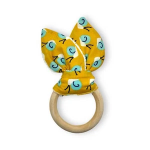 Little Snail Teething Ring/Cute Montessori Toy/Teething Bunny Ear Wooden Ring - Picture 1 of 4