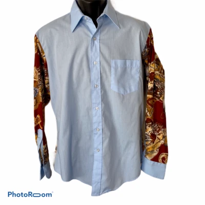 Camisa de vestir Aldo Romano para hombre 16 32/33 Ram estampado de ciervo trampero occidental Foto 1 de 4