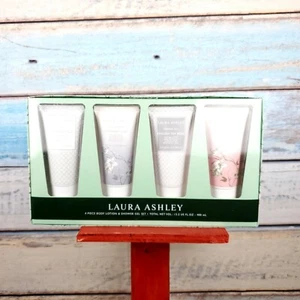 Laura Ashley set 4 pezzi lozione corpo e gel doccia buono per la pelle venditore USA - Foto 1 di 12