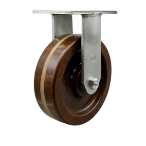 12 Inch Extra Heavy Duty High Temp Phenolic Wheel Rigid Top Plate Caster SCC - Picture 1 of 5