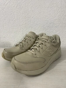 New Balance Men's Beige Leather Walking Shoes Size 8D Style:MW928BN3 EUC - Picture 1 of 10