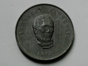 Alexander Mackenzie CANADA Prime Minister (1873) Medal with Parliament Building - Bild 1 von 2