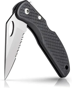 MAXAM Falcon VII Lockback Pocket Knife- Stainless Steel Serrated Blade - 7" Open - Picture 1 of 6