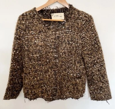 Chaqueta Isabel Marant Lana Mezcla Alpaca Texturizada Marrón Talla 2 Foto 1 de 4