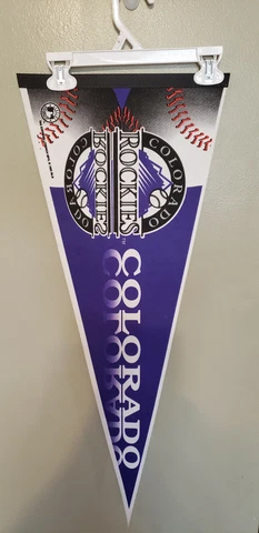 COLORADO ROCKIES  MLB FELT PENNANT WITH HOLDER 11/28/21 Cover