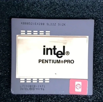Intel Pentium Pro Socket 8 CPU 200MHZ 512K CACHE SL22Z  KB80521EX200 - Image 1 of 2