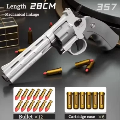 Continuous Firing ZP5 357 Revolver Launcher Pistol Soft Dart Bullet Toy Gun CS - image 1 of 4