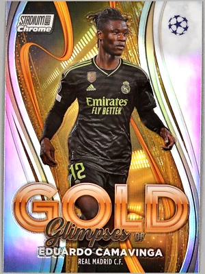 EDUARDO CAMAVINGA - 2022-23 Stadium Club Chrome UEFA Glimpses of Gold #GG-EC - Image 1 of 2