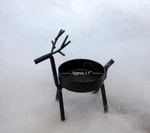 NEW -- Set of 2 Metal Reindeer Tea Light Holders -- Christmas Winter - Picture 1 of 2