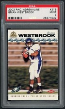 2002 Pacific Adrenaline Brian Westbrook Eagles #216 PSA 9 MINT Rookie Card