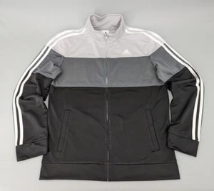 Adidas Youth Gray Colorblock Tricot Soccer Training Jacket AP5451 Size XL 18/20 - Picture 1 of 13