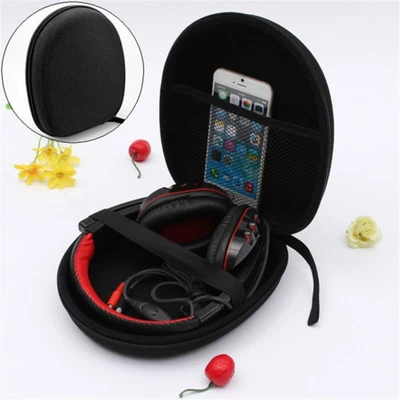 Hard Headset Carry Pouch Box Headphone Earphone Case Bag Storage Boxes Collector - Image 1 of 4