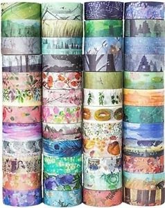 48 Washi Tape Set 4 meters per Roll Brand New in Box - Picture 1 of 7