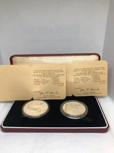 1976 Pakistan 100 and 150 Rupees Conservation (2) Proof Silver Crown Coins - Picture 1 of 10
