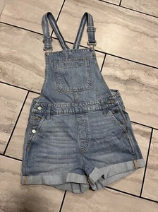 Juniors size 29 light wash BDG denim short overalls - Picture 1 of 16