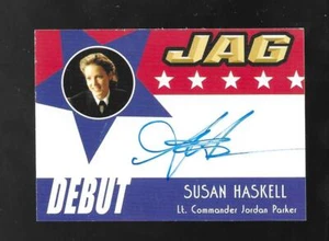 Tarjeta autógrafa debut JAG D22 Susan Haskell - teniente Commander Jordan Parker - Imagen 1 de 2