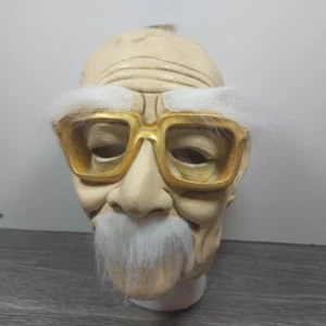 Vecchio uomo che indossa occhiali maschera Halloween orecchie grandi sopracciglia cespugliose calvo Albert Einst - Foto 1 di 7