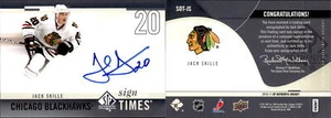 2010-11 SP Authentic Sign of the Times #SOTJS Jack Skille Auto - NM-MT - Picture 1 of 1
