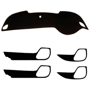 Carbon Fabric Door Panel Black Dash Mat for 2023 KIA Stinger without HUD - Picture 1 of 12
